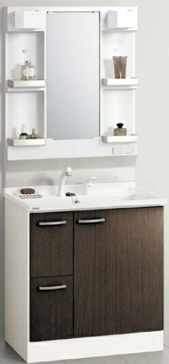 Rakuten - クリナップBGAシリーズ 【BGAL752HTVWE4ZI+M-H751GAEN】洗面ドレッサー引き出し付き 間口75cm シャワー付きシングルレバー付 1面鏡 LED くもり止めヒーター無 75×50×185cm メーカー直送便にてのお届け ※必ずご連絡のつきます携帯番号等の明記をお願いします