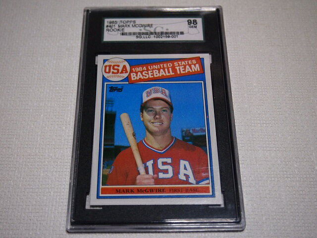 1985 TOPPS #401 Mark McGwire Rookie cardSGC98 GEM　証明付