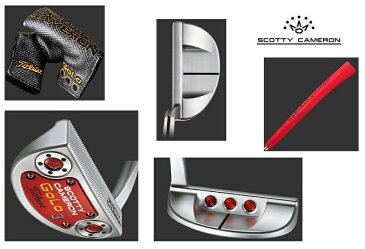 ★Titleist.JAPAN！★2014 New スコッティーキャメロンCAMERON　スタジオセレクトGoLo 3（ゴーロー 3）シルバーミスト Pistolero Red グリップ(赤)34in 15gx2 未使用保管品