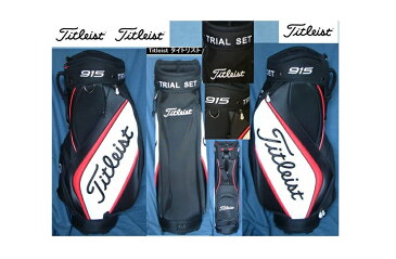 ★915 Titleist USA Mid Size StaffGolf Bag USA 縦9.5 横7インチ(Black/Red)軽量タイプデットストック 未使用保管品