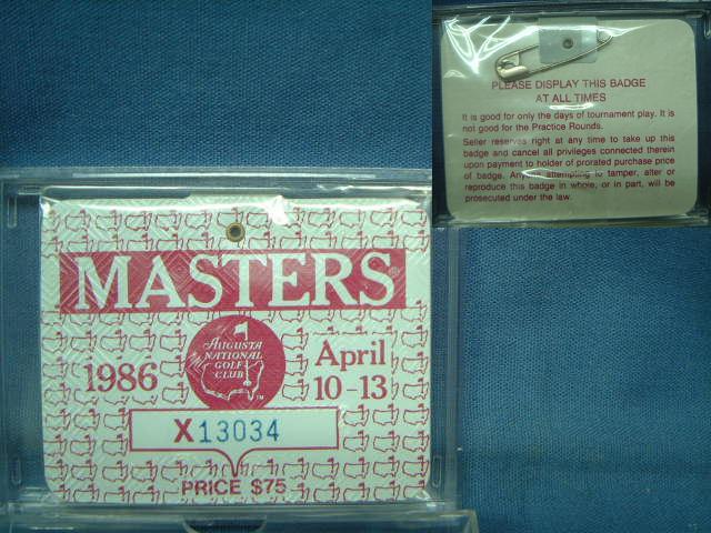 1986MASTERS TOURNAMENT ʥޥȡʥȡˡХå