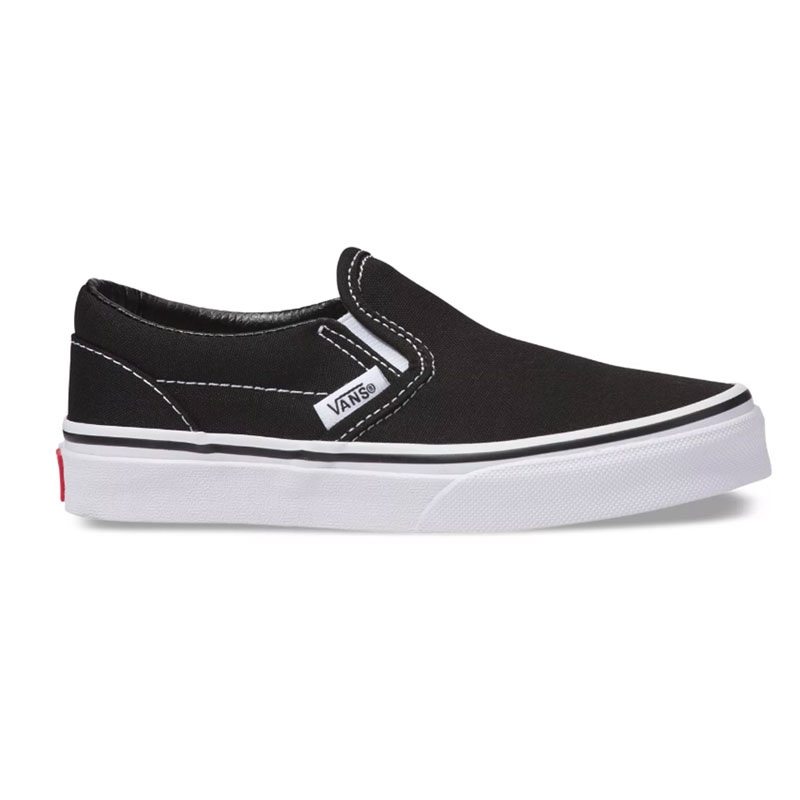 【VANS】バンズ【Kids Slip-On】Black/White【スケボー】スリッポン【キッズ】子供用【KID'S】