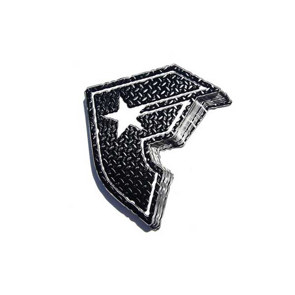 【FAMOUS STARS AND STRAPS】フェイマス【DIAMOND PLATE STICKER】3 inch【ステッカー】