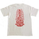 【StaleFink】ステイルフィンク【M K Guadalupe VINTAGE POCKET S/S TEE】Vintage Off White/Red【Tシャツ】T-shirts【ティーシャツ】ポケットT【ビンテージ加工】5.6oz【ピンストライプ】KUSTOM KULTURE【カスタムカルチャー】グアダルーペ【マリア】ネコポス対応可