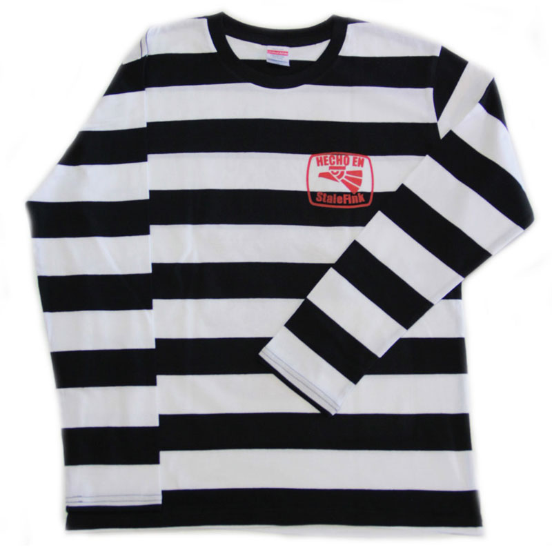 【StaleFink】ステイルフィンク【M&K Guadalupe BORDER L/S TEE】Black/White【Tシャツ】ロンT【長袖】ボーダー【ピンストライプ】KUSTOM KULTURE【カスタムカルチャー】グアダルーペ【マリア】5.0oz【ネコポス対応可】