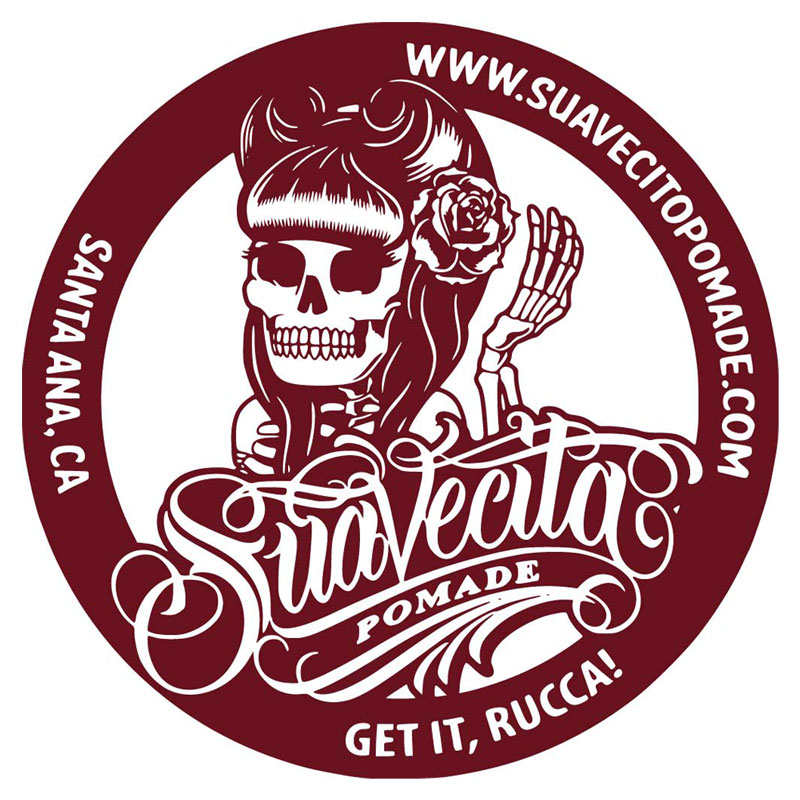 【SUAVECITO POMADE】スアベシート ポマード【Suavecita B & W Top Logo Burgundy Stickers】ステッカー【ネコポス対応可】