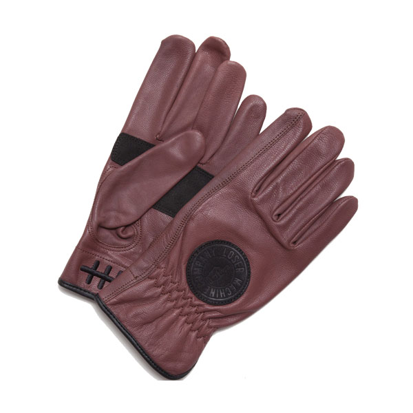 【LOSER MACHINE】ルーザーマシーン【Death Grip Leather Gloves】Ox Blood【レザーグローブ】グローブ【手袋】バイカー【CHOPPER】チョッパー