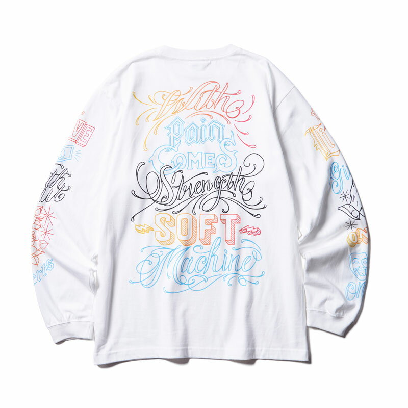 【Softmachine】ソフトマシーン【WAY OF LIVING L/S (L/S T-SHIRTS)】White(Lsize)【ロンTEE】長袖【ソフトマシン】ネコポス対応可