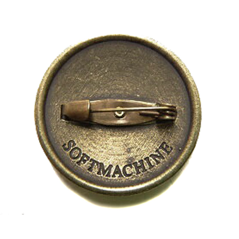 【Softmachine】ソフトマシーン【ICON BADGE HEART】BRASS 直径約3cm【真鍮】バッジ【ソフトマシン】バッヂ【ネコポス対応可】