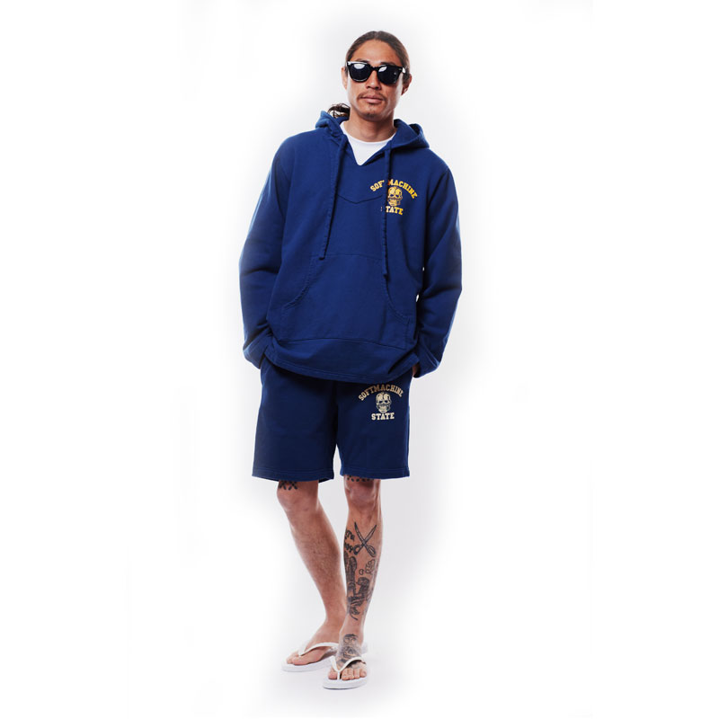 【Softmachine】ソフトマシーン【DROP OUT SHORTS(SWEAT EASY SHORTS）】NAVY 【スウェットイージーショーツ】スウェット【ショーツ】【MEXICAN】メキシカン【TATTOO】ソフトマシン 送料無料(16000)