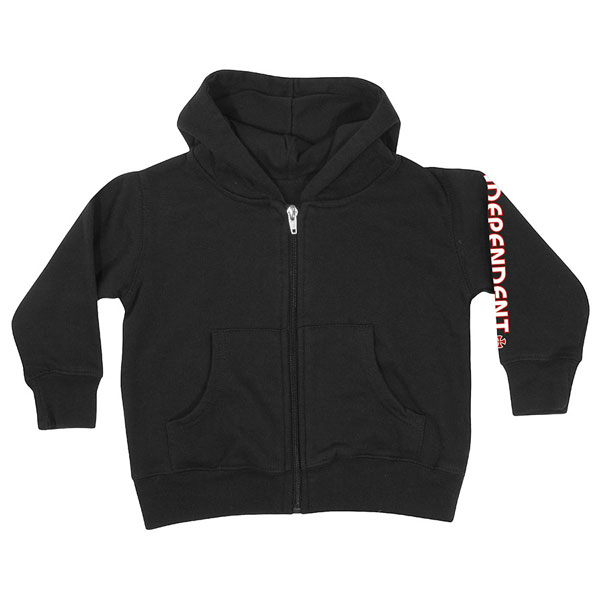 【INDEPENDENT】インディペンデント 【Bar Cross Zip Toddler Parka】Black【スケボー】ZIPパーカ【SKATEBOARD】キッズ【子供】2歳児〜【Kids】