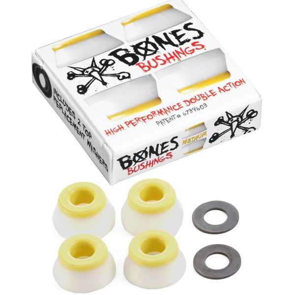 【BONES】ボーンズ【HARDCORE BUSH】MEDIUM/WHT【スケート】ブッシュ【スケボー】SKATEBOARD【クッシュ..