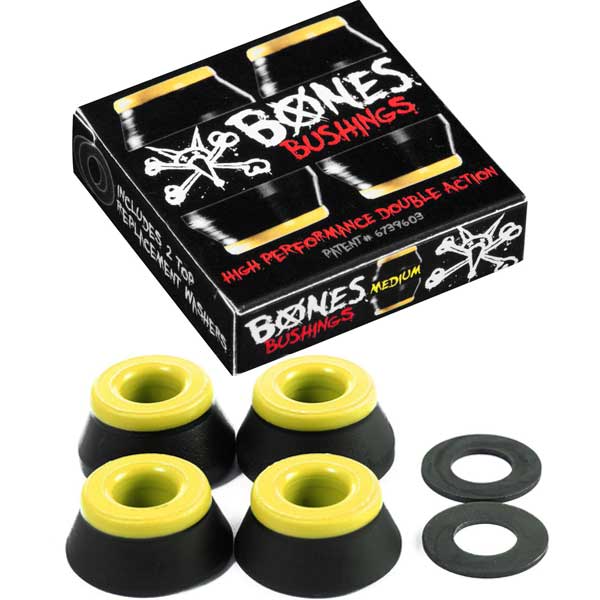 【BONES】ボーンズ【HARDCORE BUSH】MEDIUM/BLACK【スケート】ブッシュ【スケボー】SKATEBOARD【クッシ..