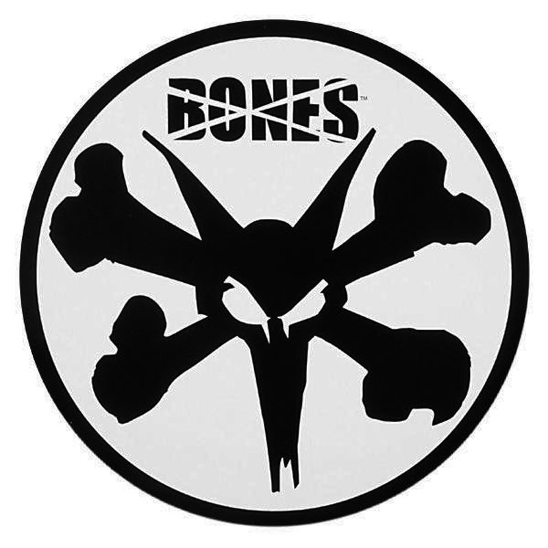 【BONES WHEEL】ボーンズ【Rat Sticker White】直径10.2cm【SKATEBOARD】スケボー【スケート】ステッカ..