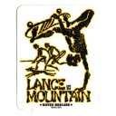 【POWELL PERALTA】パウエル ペラルタ【Lance Mountain Sticker Yellow】H 11.5cm x W 8.9cm【SKATEBOARD】スケボー【ステッカー】BONES BRIGADE【ネコポス対応可】