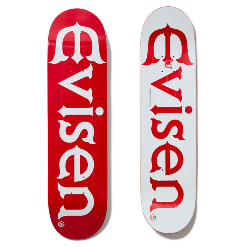 【エビセン】Evisen Skateboards ゑ 【EVI-LOGO RED】7.8/8.0(inch)【SKATEBOARD】スケボー【スケート】デッキ【送料無料】