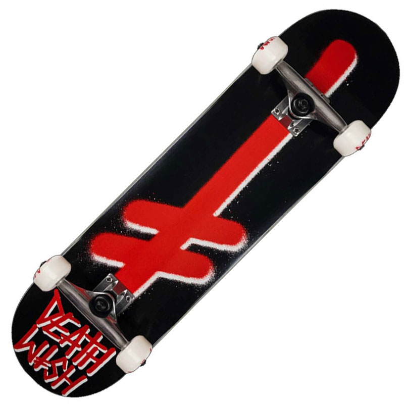 【DEATHWISH】デスウィッシュ【Gang Logo Complete Deck】Black/Red 7.75,8.0【コンプリート】完成品【SKATEBOARD】スケボー【スケート】送料無料