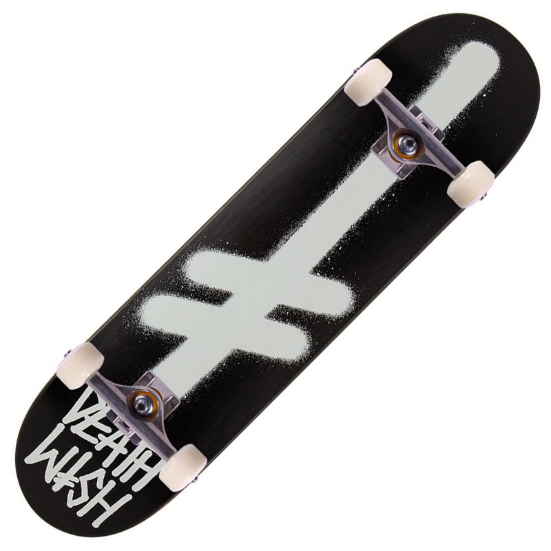 【DEATHWISH】デスウィッシュ【Gang Logo Complete Deck】Black/White 7.5, 8.25inch【コンプリート】完成品【SKATEBOARD】スケボー【スケート】送料無料