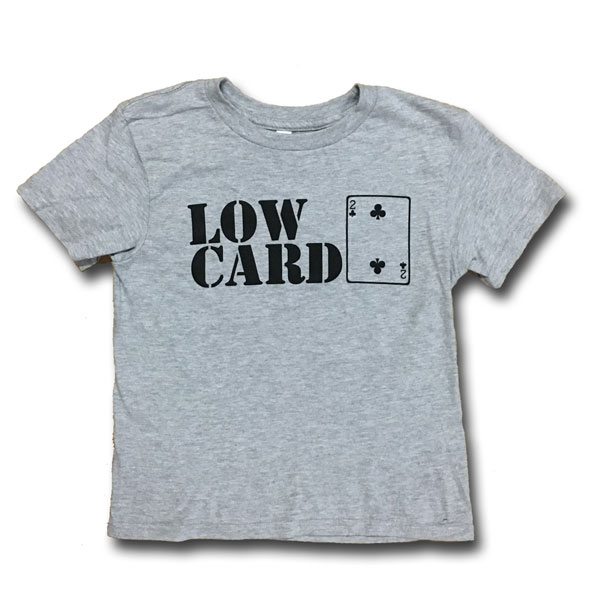 【LOWCARD】ローカード【STACKED LOGO YOUTH TEE】Gray【Tシャツ】ティーシャツ【SKATEBOARD】スケボー【Kids】キッズ【ユース】子供【ネコポス対応可】