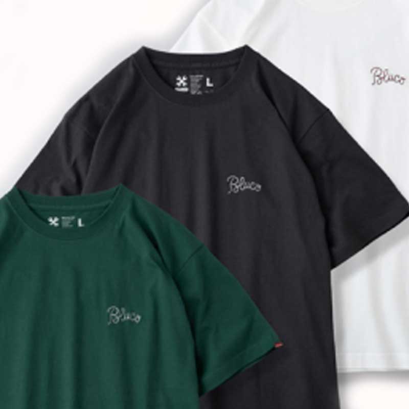 【BLUCO】ブルコ【EMBROIDERY TEE】GRN / SND / SUM / WHT【1205-3A09】Tシャツ【ティーシャツ】ネコポス対応可