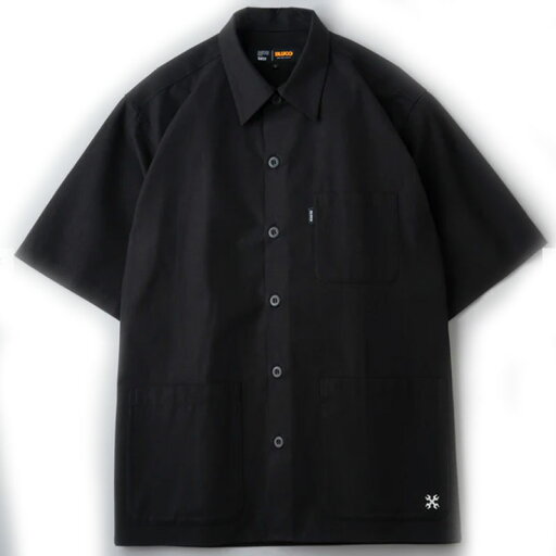 【BLUCO】ブルコ【GARAGE WORK SHIRT S/S】3カラーBLACK / NAVY / IVORY【153-21-006】ワークシャツ【半袖シャツ】ガレージシャツ