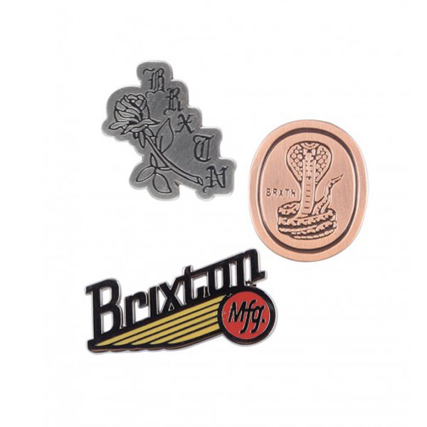 【Brixton】ブリクストン【Pace Pin Pack】ピンバッヂ【ピンズ】3個セット【ネコポス対応可】