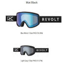 【REVOLT】リボルト【FLAT LIGHT FRAME】Mat Black（調光）【フレームレス】GOGGLE【ゴーグル】調光レンズ【スノーボード】正規品【送料無料】20000