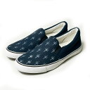 【Greaser】グリーサー【PACHUCO CROSS_SNEAKER】NAVY 【スニーカー】スリッポン【オールシーズン】