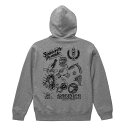 【Greaser】グリーサー【Greaser x Suavecito_FLASH_HOODIE】MIX GRAY【スウェットプルオーバーパーカ】スウェット【プルオーバーパーカ】パーカー【送料無料】