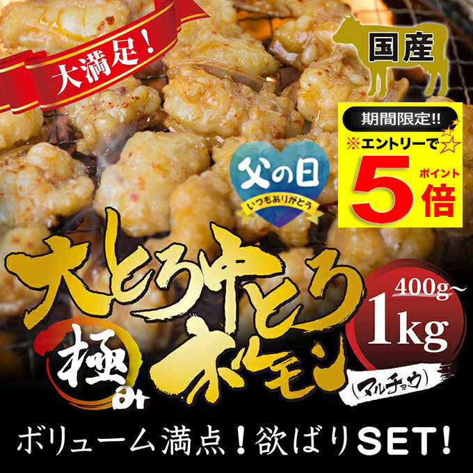 ＼【期間限定】エントリーだけでP5倍／ 国産 牛 極上 大・中トロ 食べ比べ ミックス ホルモン ( マルチョウ ) ( 400g 700g 1kg 選べる 内容量 ) もつ鍋 冷蔵 中元 ギフト お祝い
