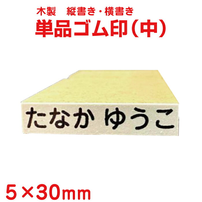 【お名前スタンプ】単品ゴム印5×30mm角（中/プラスチック板）【おなまえスタンプ 小学生 保育園 保育所 入園 スタンプ ハンコ はんこ 判子 ネーム プレゼント お祝い キッズ 赤ちゃん 幼児 ベビー 入学 こども お名前はんこ】のサムネイル