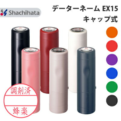 シャチハタ データーネーム EX15号 キャップ式 別注品 直径 15.5mm送料無料