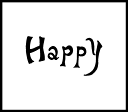 メッセージスタンプ happy 手帳 スタンプ ネコポス発送OK