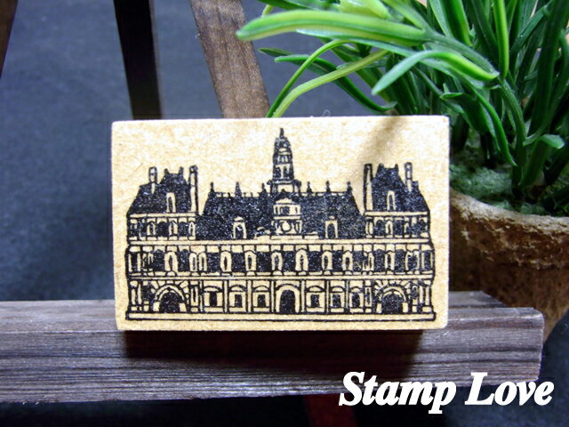 【ネコポス発送OK！】アンティークスタンプ 建物スタンプ　パリ市庁舎03のサムネイル