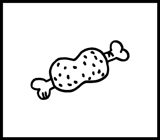 Rakuten - 【ネコポス発送OK！】食べ物スタンプ　チキン