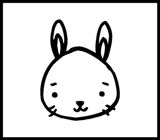 Rakuten - 【ネコポス発送OK！】人 表情スタンプ　うさぎ真顔