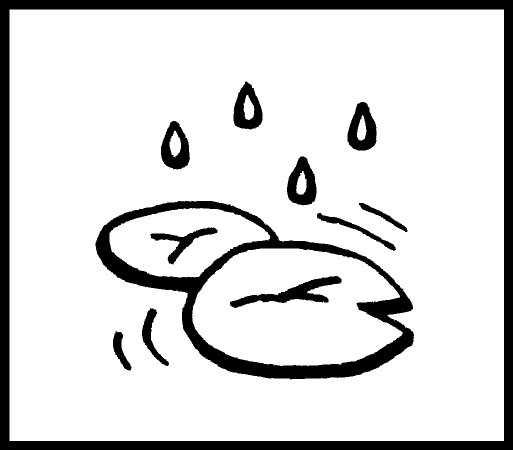 手帳ワンポイントスタンプ 雫葉っぱ 手帳 スタンプ