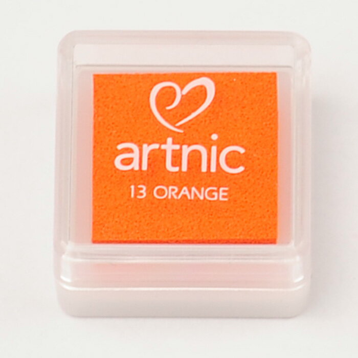 スタンプインクパッド【ツキネコ　アートニック】【オレンジ】【スタンプインク】【かわいいスタンプ】【オリジナルスタンプ】【ネコポス定形外郵便対応！】