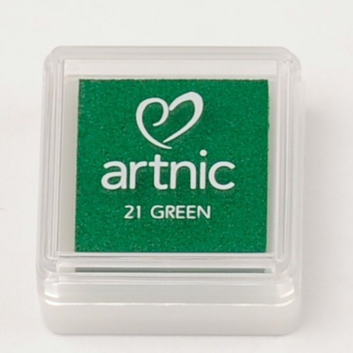 スタンプインクパッド【ツキネコ アートニック】【グリーン】【スタンプインク】【かわいいスタンプ】【オリジナルスタンプ】