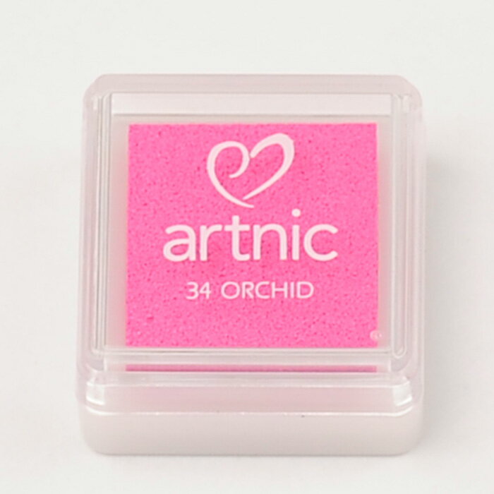 スタンプインクパッド【ツキネコ　アートニック】【オーキッド】【スタンプインク】【かわいいスタンプ】【オリジナルスタンプ】【スタンプ台】【メール便対応】