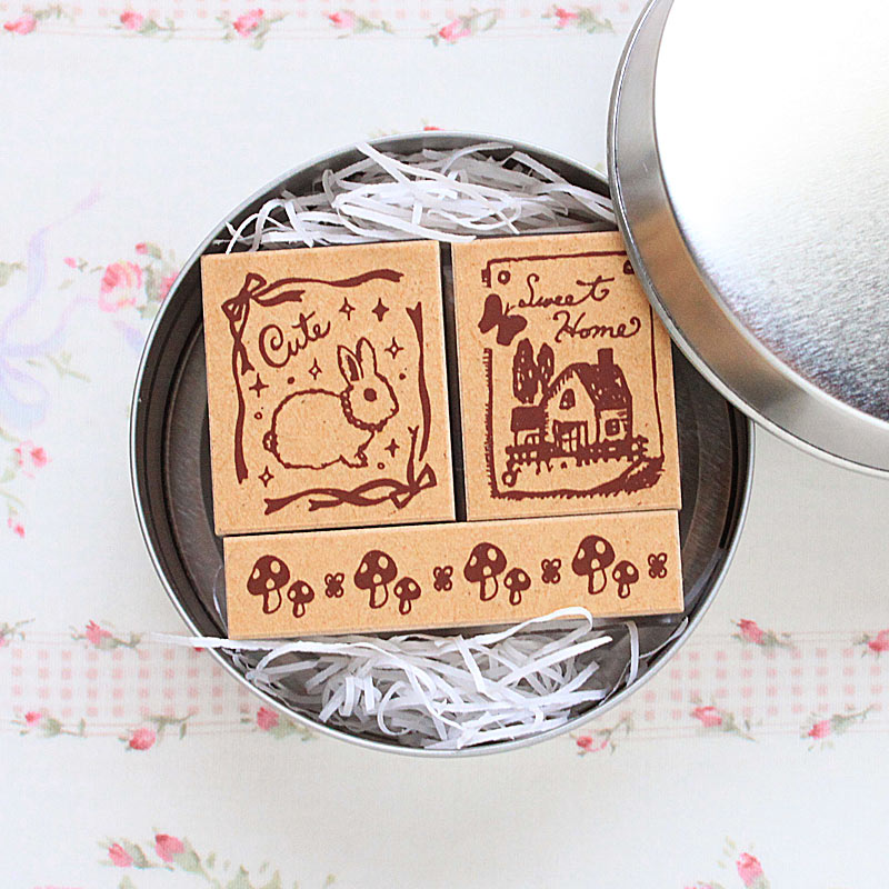 Kicky Stamp - SWEET HOME - 【オリジナルスタンプ・アンティークスタンプ・かわいいスタンプ・はんこ・ハンコ・イド・布】【定形外郵便対応】