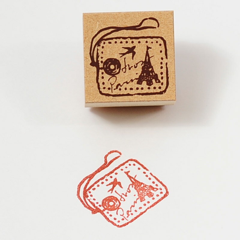 ミニアンティークスタンプ−エッフェル塔タグ−【オリジナルスタンプ】【アンティークスタンプ】【かわいいスタンプ】【スタンプ　はんこ　ハンコ】
