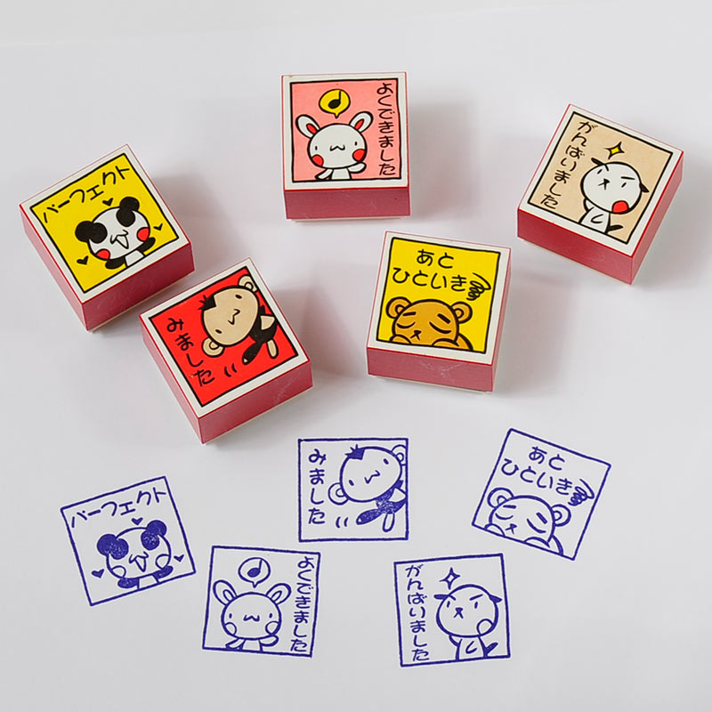 -ティーチャースタンプ5個セット-【評価印 評価印スタンプ 先生スタンプ ごほうびスタンプ はんこ　ハンコ】