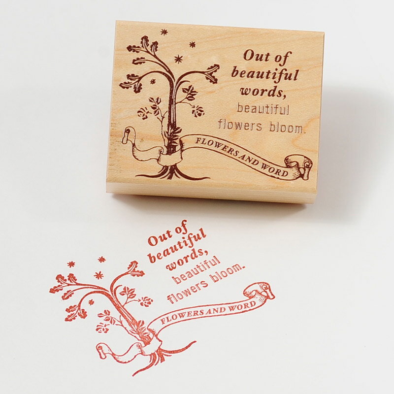 -蚤の市スタンプ-【かわいいスタンプ　ハンコ スタンプ　アンティークスタンプ　綺麗な花束　花束】【手作り雑貨・手芸用に最適。】