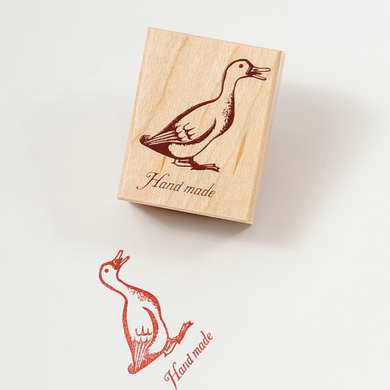 -蚤の市スタンプ-【かわいいスタンプ ハンコ スタンプ アンティークスタンプ goose ガチョウ】【手作り雑貨・手芸用に最適。】【メール便対応】