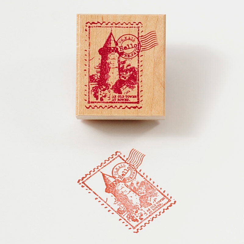 -蚤の市スタンプ-【かわいいスタンプ ハンコ スタンプ アンティークスタンプ Tower】【手作り雑貨・手芸用に最適。】【メール便対応】