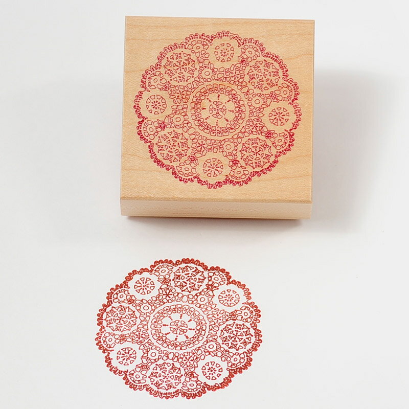 -蚤の市スタンプ-【かわいいスタンプ　ハンコ スタンプ　アンティークスタンプ　刺繍コースター】【手..