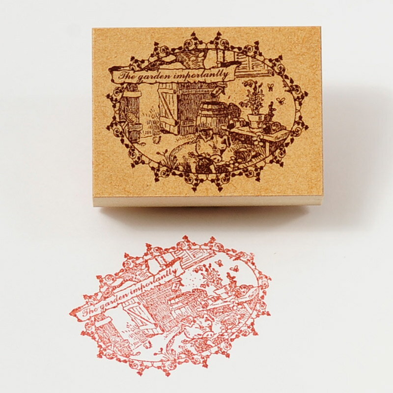 -蚤の市スタンプ- 【かわいいスタンプ　アンティーク　アンティークスタンプ　スタンプ　はんこ　ハンコ　ブタ　】【手芸　ホビー】【ネコポス定形外郵便対応！】