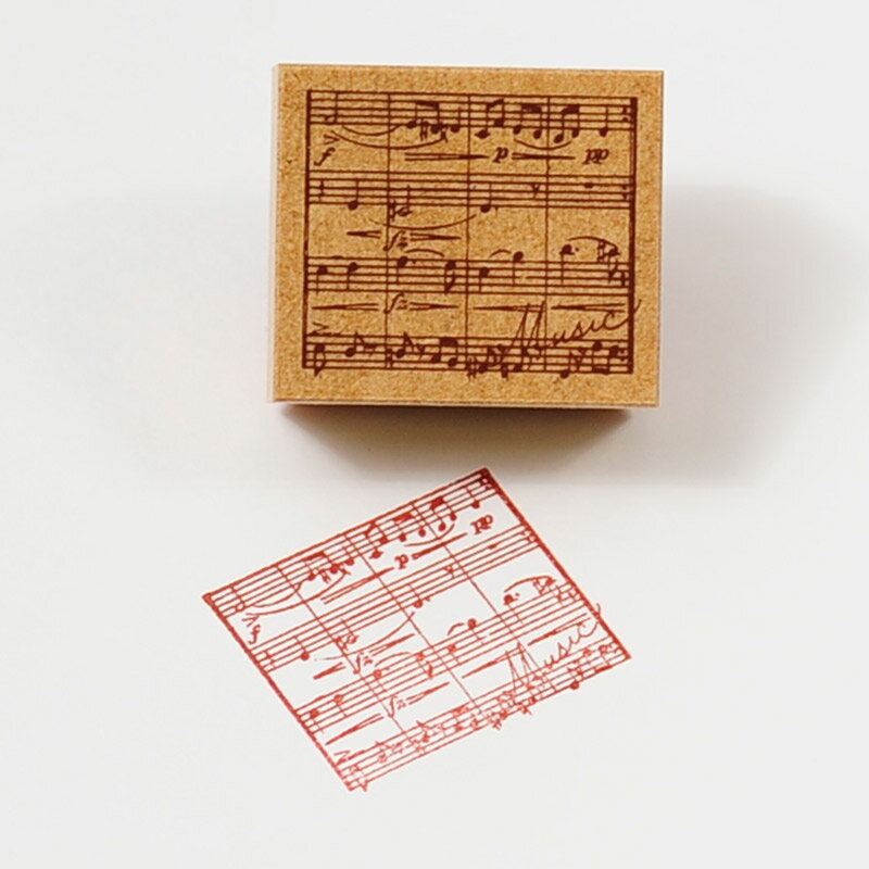 -蚤の市スタンプ- 【かわいいスタンプ アンティーク アンティークスタンプ スタンプ はんこ ハンコ 楽譜 音楽 音符 】【手芸 ホビー】【ネコポス定形外郵便対応！】