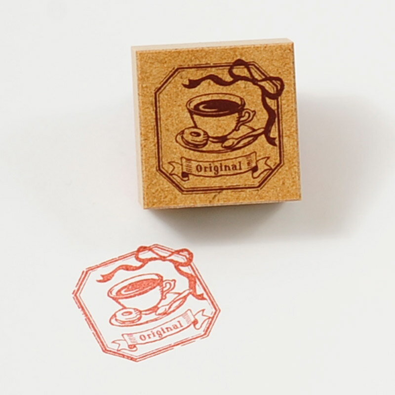 -蚤の市スタンプ-【かわいいスタンプ　ハンコ スタンプ　アンティークスタンプ　ティーカップ　コーヒ..